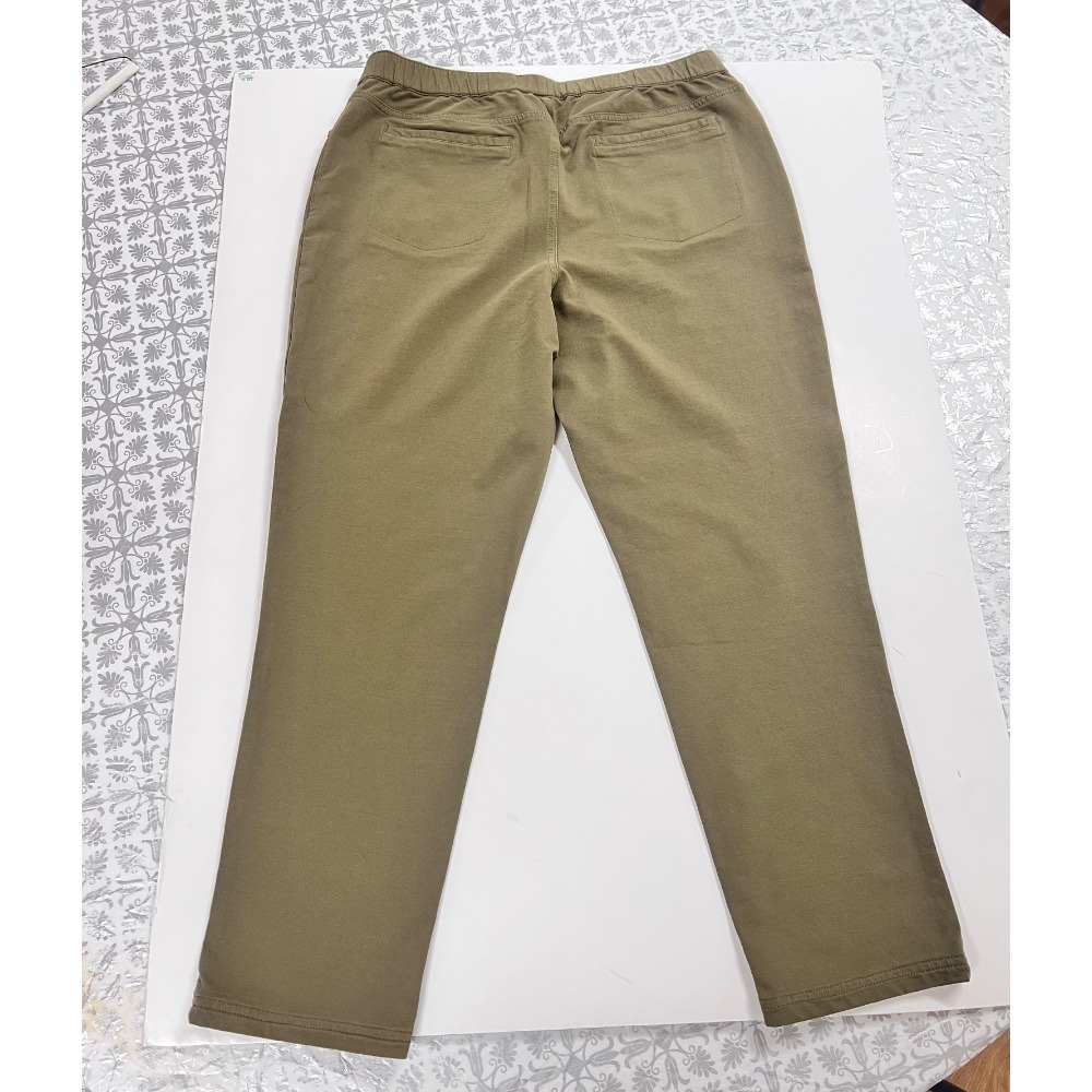d&CO Elastic Waist Casual Pants Olive Green Women Size 16 - Picture 2 of 5